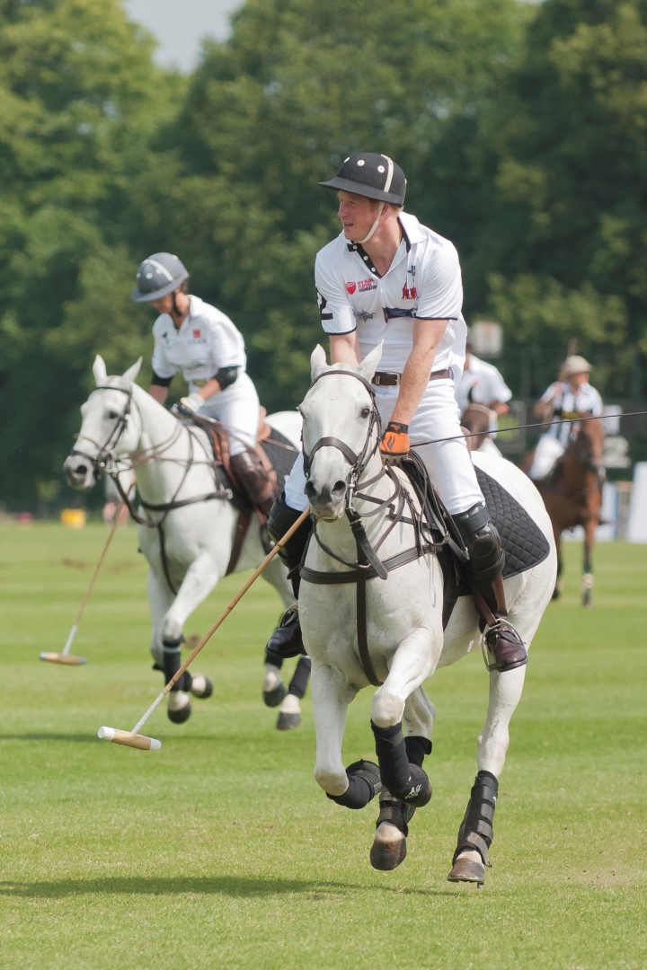 HRH Prince Henry of Wales plays for the Piaget team at the Goldin Group Charity Polo Cup 22nd June 2014 - High Res